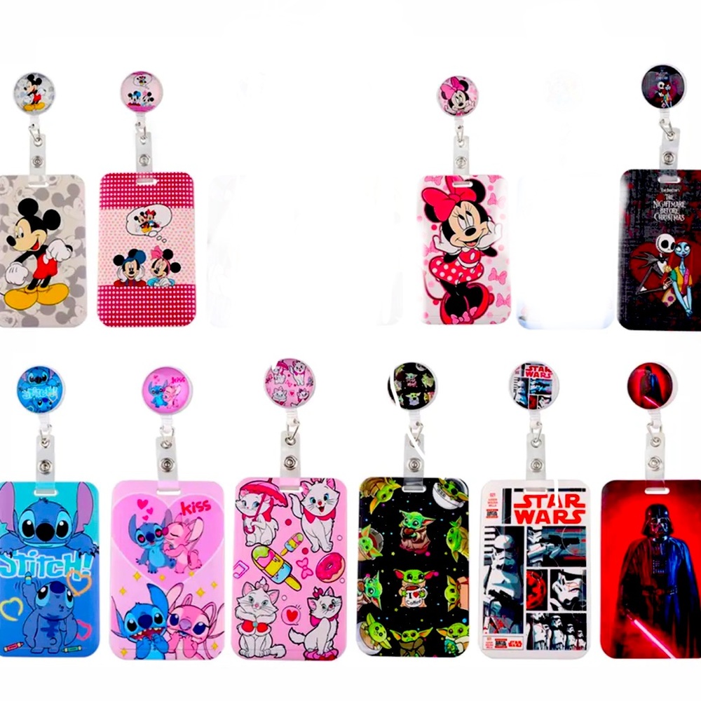 Select any 2 Disney Badge Holder. Retractable Badge Reel Clip Accessory included